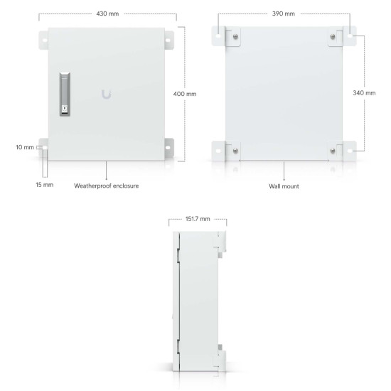 Cutie de protecție interior/exterior pentru UniFi Access Hub și switch-uri UniFi Ubiquiti, UACC-Junction-Utility