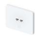 Placă de perete Keystone universală vopsibilă 2 Porturi UniFi Ubiquiti, Pachet 4 buc., UACC-WP-Keystone-H-2P