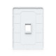 Placă de perete Keystone universală vopsibilă 1 Port UniFi Ubiquiti, Pachet 4 buc., UACC-WP-Keystone-V-1P