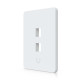 Placă de perete Keystone universală vopsibilă 2 Porturi UniFi Ubiquiti, Pachet 4 buc., UACC-WP-Keystone-V-2P