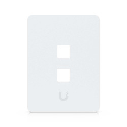 Placă de perete Keystone universală vopsibilă 2 Porturi UniFi Ubiquiti, Pachet 4 buc., UACC-WP-Keystone-V-2P