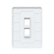 Placă de perete Keystone universală vopsibilă 2 Porturi UniFi Ubiquiti, Pachet 4 buc., UACC-WP-Keystone-V-2P