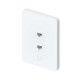 Placă de perete Keystone universală vopsibilă 2 Porturi UniFi Ubiquiti, Pachet 4 buc., UACC-WP-Keystone-V-2P