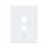 Placă de perete Keystone universală vopsibilă 2 Porturi UniFi Ubiquiti, Pachet 4 buc., UACC-WP-Keystone-V-2P