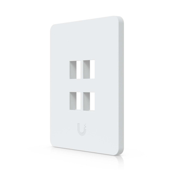 Placă de perete Keystone universală vopsibilă 4 Porturi UniFi Ubiquiti, Pachet 4 buc., UACC-WP-Keystone-V-4P