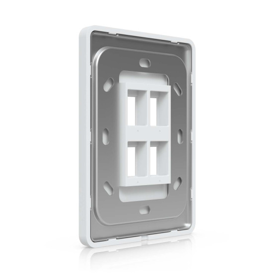 Placă de perete Keystone universală vopsibilă 4 Porturi UniFi Ubiquiti, Pachet 4 buc., UACC-WP-Keystone-V-4P