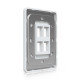 Placă de perete Keystone universală vopsibilă 4 Porturi UniFi Ubiquiti, Pachet 4 buc., UACC-WP-Keystone-V-4P