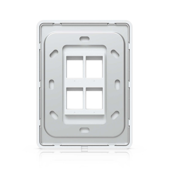 Placă de perete Keystone universală vopsibilă 4 Porturi UniFi Ubiquiti, Pachet 4 buc., UACC-WP-Keystone-V-4P
