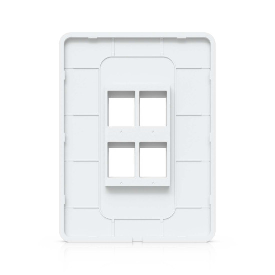 Placă de perete Keystone universală vopsibilă 4 Porturi UniFi Ubiquiti, Pachet 4 buc., UACC-WP-Keystone-V-4P