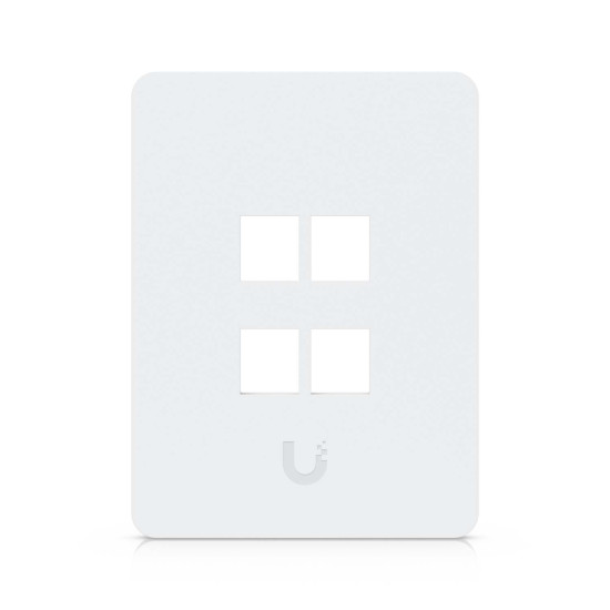 Placă de perete Keystone universală vopsibilă 4 Porturi UniFi Ubiquiti, Pachet 4 buc., UACC-WP-Keystone-V-4P