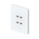 Placă de perete Keystone universală vopsibilă 4 Porturi UniFi Ubiquiti, Pachet 4 buc., UACC-WP-Keystone-V-4P