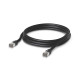 Cablu Patch Exterior UniFi Ubiquiti RJ45 Ecranat, 3 m, Negru, UACC-CABLE-PATCH-OUTDOOR-3M-BK