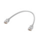Cablu de rețea Patch Nano-subțire Etherlighting 0,3 m UniFi Ubiquiti, 10 GbE, Alb, UACC-Cable-Patch-EL-0.3M-W