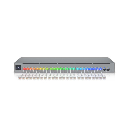 Cablu de rețea Patch Nano-subțire Etherlighting 0,3 m UniFi Ubiquiti, 10 GbE, Alb, UACC-Cable-Patch-EL-0.3M-W
