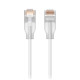 Cablu de rețea Patch Nano-subțire Etherlighting 0,3 m UniFi Ubiquiti, 10 GbE, Alb, UACC-Cable-Patch-EL-0.3M-W
