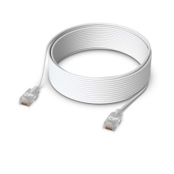 Cablu Patch UniFi Ubiquiti Etherlighting RJ45 Cat6, 15 m, Alb, UACC-Cable-Patch-EL-15M-W