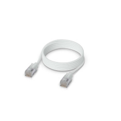 Cablu de rețea Patch Premium ultra-subțire împletit 3 m UniFi Ubiquiti, 10 GbE, Alb, UACC-Cable-Patch-EL-C6A-3M-W