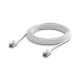 Cablu de rețea Patch Premium Outdoor ultra-subțire ecranat 5 m UniFi Ubiquiti, 10 GbE, Alb, UACC-Cable-Patch-Outdoor-C6A-5M-W