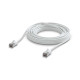 Cablu de rețea Patch Premium Outdoor ultra-subțire ecranat 8 m UniFi Ubiquiti, 10 GbE, Alb, UACC-Cable-Patch-Outdoor-C6A-8M-W