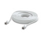 Cablu de rețea Patch Premium Outdoor ultra-subțire ecranat 15 m UniFi Ubiquiti, 10 GbE, Alb, UACC-Cable-Patch-Outdoor-C6A-15M-W