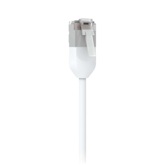 Cablu de rețea Patch Premium Outdoor ultra-subțire ecranat 3 m UniFi Ubiquiti, 10 GbE, Alb, UACC-Cable-Patch-Outdoor-C6A-3M-W
