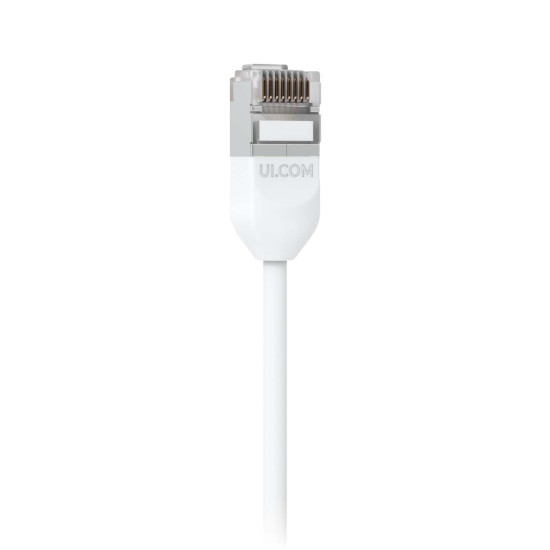 Cablu de rețea Patch Premium Outdoor ultra-subțire ecranat 3 m UniFi Ubiquiti, 10 GbE, Alb, UACC-Cable-Patch-Outdoor-C6A-3M-W