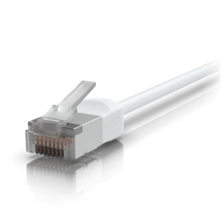 Cablu de rețea Patch Premium Outdoor ultra-subțire ecranat 3 m UniFi Ubiquiti, 10 GbE, Alb, UACC-Cable-Patch-Outdoor-C6A-3M-W