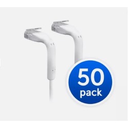 Patchcord UniFi CAT 6, 0.1 m, Alb, Ubiquiti U-CABLE-PATCH-RJ45, Pachet de 50 Bucăți, U-CABLE-PATCH-RJ45-50