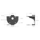 Suport cu braț pentru cameră AI Multi Sensor 4 UniFi Ubiquiti, Negru, UACC-AI-MS-4-AM-B
