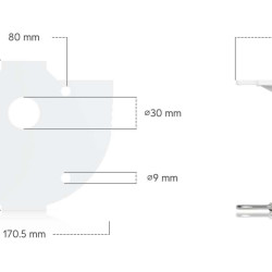 Suport cu braț pentru cameră AI Multi Sensor 4 UniFi Ubiquiti, Alb, UACC-AI-MS-4-AM-W