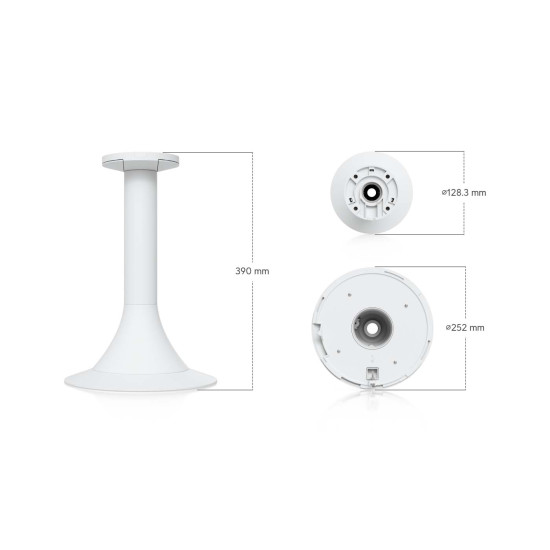 Suport suspendat pentru cameră AI Multi Sensor 4 UniFi Ubiquiti, Alb, UACC-AI-MS-4-PM-W