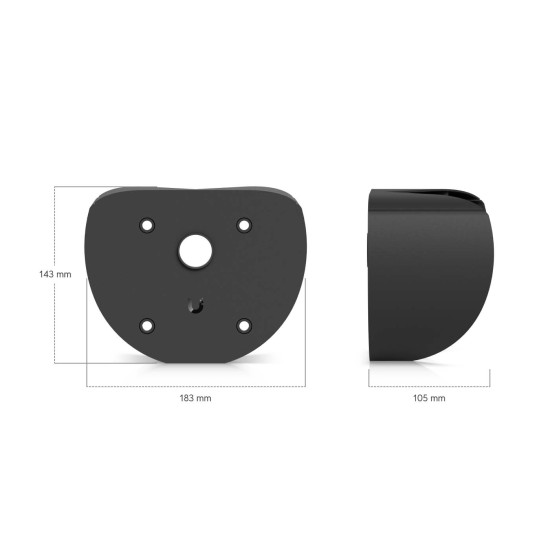 Suport de colț pentru cameră AI PTZ Precision UniFi Ubiquiti, Negru, UACC-AI-PTZ-Precision-CM-B