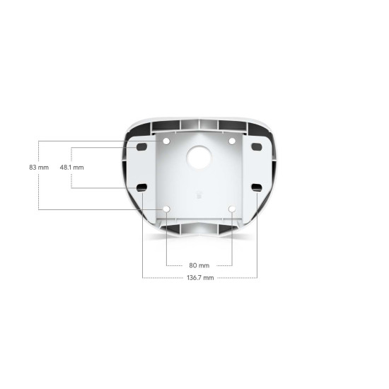 Suport de colț pentru cameră AI PTZ Precision UniFi Ubiquiti, Alb, UACC-AI-PTZ-Precision-CM-W