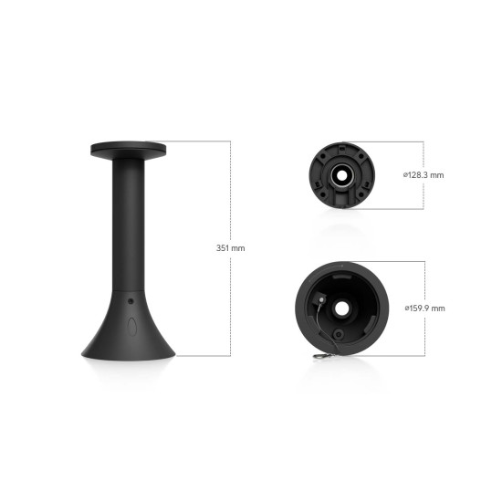 Suport suspendat pentru cameră AI PTZ Precision UniFi Ubiquiti, Negru, UACC-AI-PTZ-Precision-PM-B