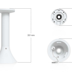 Suport suspendat pentru cameră AI PTZ Precision UniFi Ubiquiti, Alb, UACC-AI-PTZ-Precision-PM-W