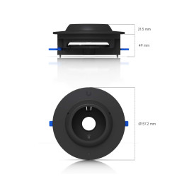 Suport încastrat pentru cameră AI Dome UniFi Ubiquiti, Negru, UACC-Dome-FM-B