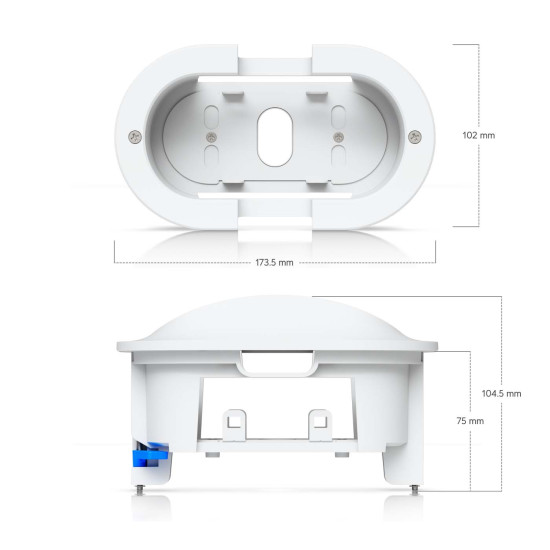 Suport încastrat pentru cameră G6 180 UniFi Ubiquiti, Alb, UACC-G6-180-FM-W