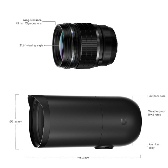Cameră IP DSLR 4K UniFi Ubiquiti AI PoE, UVC-AI-DSLR
