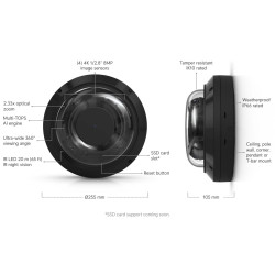 Cameră IP Multi-Senzor 32 MP UniFi Ubiquiti AI Multi Sensor 4 PoE++, UVC-AI-MS-4-B
