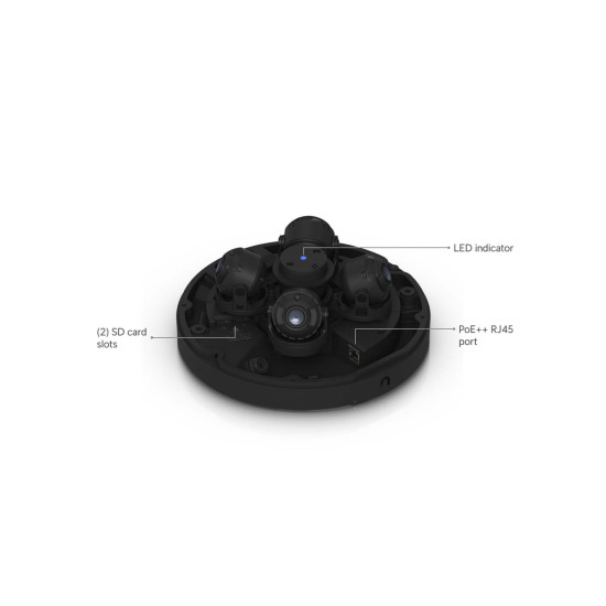 Cameră IP Multi-Senzor 32 MP UniFi Ubiquiti AI Multi Sensor 4 PoE++, UVC-AI-MS-4-B