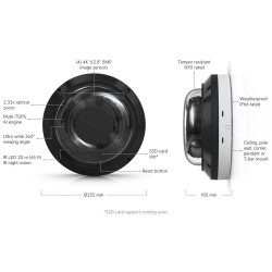 Cameră IP Multi-Senzor 32 MP UniFi Ubiquiti AI Multi Sensor 4 PoE++, UVC-AI-MS-4-W