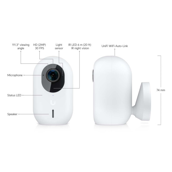 Cameră IP Compactă Full HD UniFi Ubiquiti G3 Instant WiFi, UVC-G3-INS