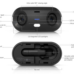 Cameră IP Panoramică 180° 16 MP UniFi Ubiquiti G6 PoE+, UVC-G6-180-B