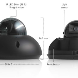 Cameră IP Dome 4K UniFi Ubiquiti G6 PoE, UVC-G6-Dome-B