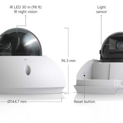 Cameră IP Dome 4K UniFi Ubiquiti G6 PoE, UVC-G6-Dome-W
