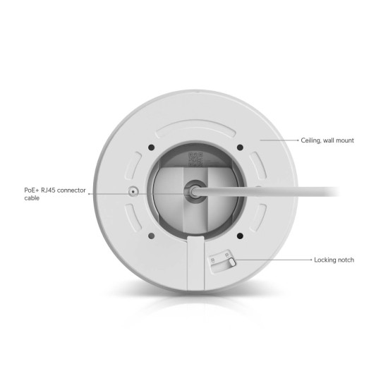 Cameră de supraveghere 4K PoE+ UniFi Ubiquiti G6 Edge Turret cu AI și zoom optic 2,36x, UVC-G6-Edge-Turret