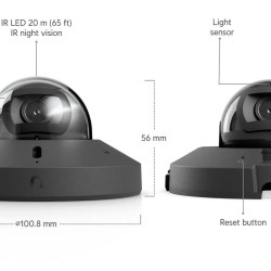Cameră IP Mini Dome 4K UniFi Ubiquiti G6 PoE, UVC-G6-Mini-Dome-B