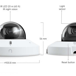 Cameră IP Mini Dome 4K UniFi Ubiquiti G6 PoE, UVC-G6-Mini-Dome-W