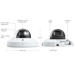 Cameră IP Mini Dome 4K UniFi Ubiquiti G6 PoE, UVC-G6-Mini-Dome-W