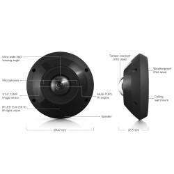 Cameră IP 360° 12 MP UniFi Ubiquiti G6 Pro PoE, UVC-G6-Pro-360-B